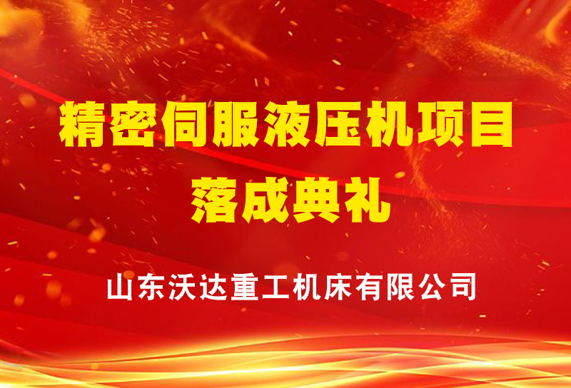 山東旋雷長鑫技術有限公司精密伺(sì)服液壓機項目落(luò)成典禮