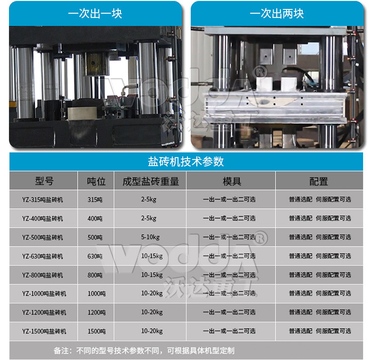 全自動鹽磚機技(jì)術參(cān)數